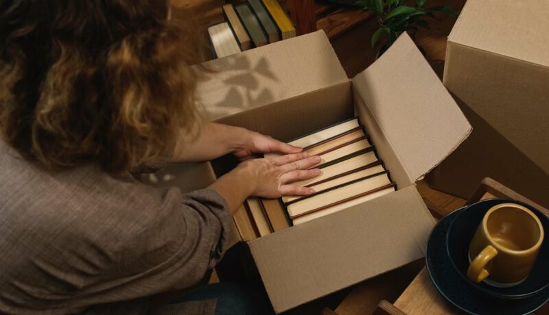 packing books